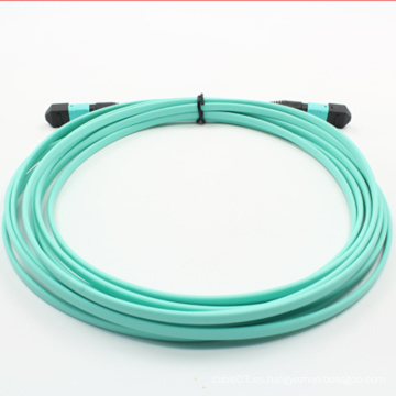 Cable de fibra óptica MTP MPO Om3 Aqua 12cores